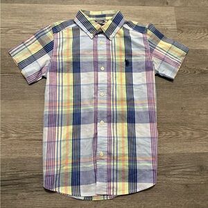 U.S. Polo Assn. Multicolor Short Sleeve Plaid Shirt
Boy’s size (10/12) L